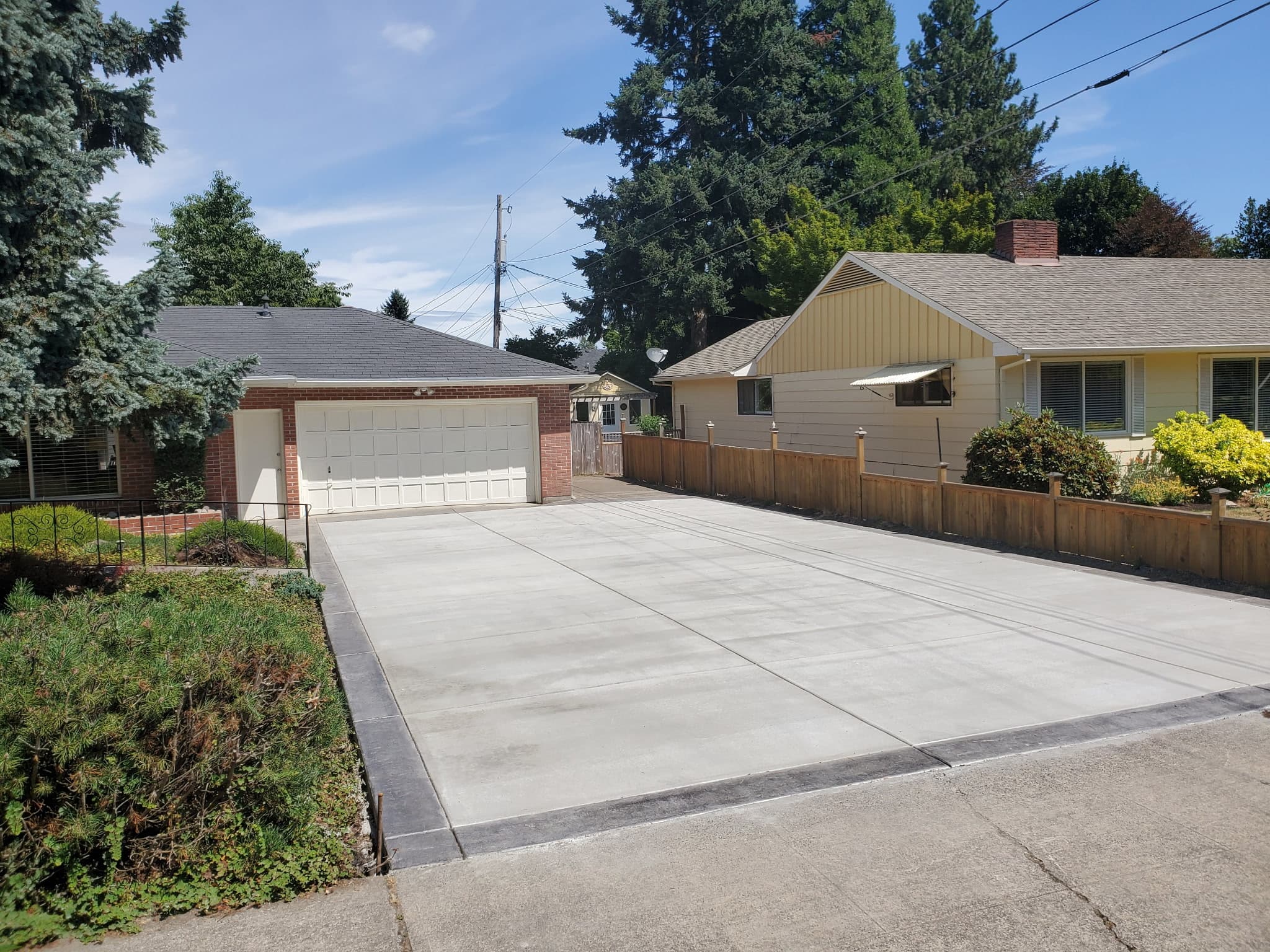 Concrete driveway