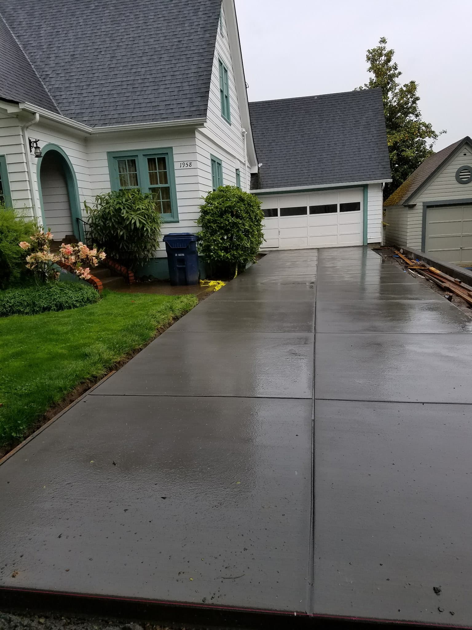 Concrete driveway