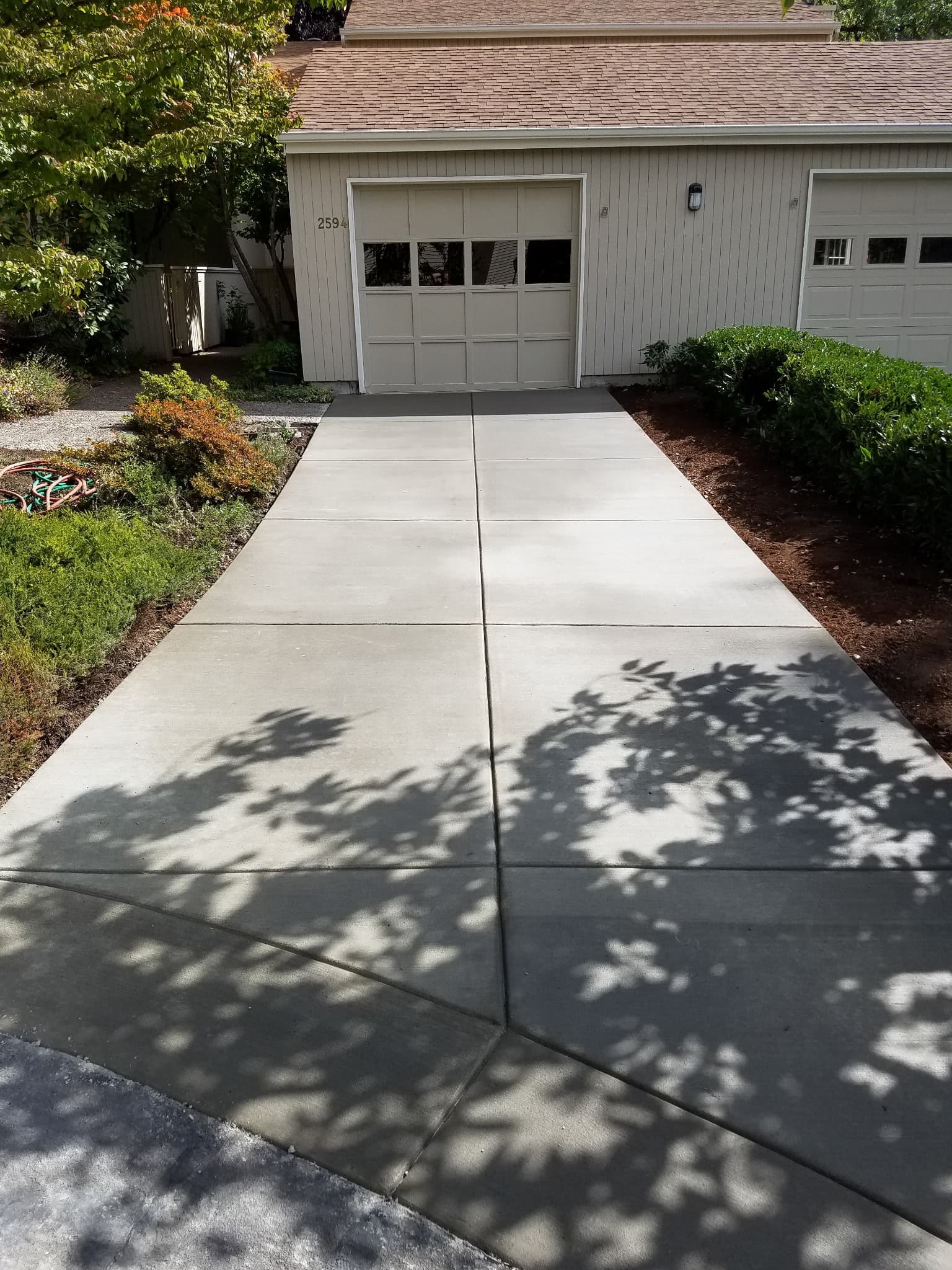 Concrete driveway